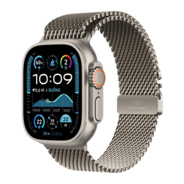 Apple Watch Ultra 2 LTE 49mm Viền Titanium Dây Milan